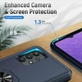 thumbnail image 3 of Samsung Galaxy A32 5G Case(Not for A32 4G), Heavy Duty Shockproof Military-Grade Phone Case with Ring Kickstand for Galaxy A32 5G 6.4"(Blue), 3 of 16