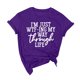 thumbnail image 5 of ICHUANYI Clearance Women Girls Plus Size Print Tees Short Sleeve Round Neck T Shirt Blouse Tops(Purple, XL) ICHUANYI WER2023081017830, 5 of 7