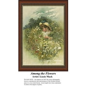 Among the Flowers, Vintage Cross Stitch Pattern (Pattern Only, You Provide the Floss and Fabric)