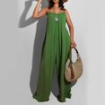 thumbnail image 2 of Aayomet Womens Jumpsuits Dressy Women Summer Backless Suspender Jumpsuit Wide Leg Pants Casual Loose Elegant Jumpsuit,Green L, 2 of 5