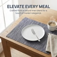 thumbnail image 2 of Unique Bargains 4Pcs Rustic Cotton Linen Blend Placemats Navy Blue 15.7x11.8inch, 2 of 6