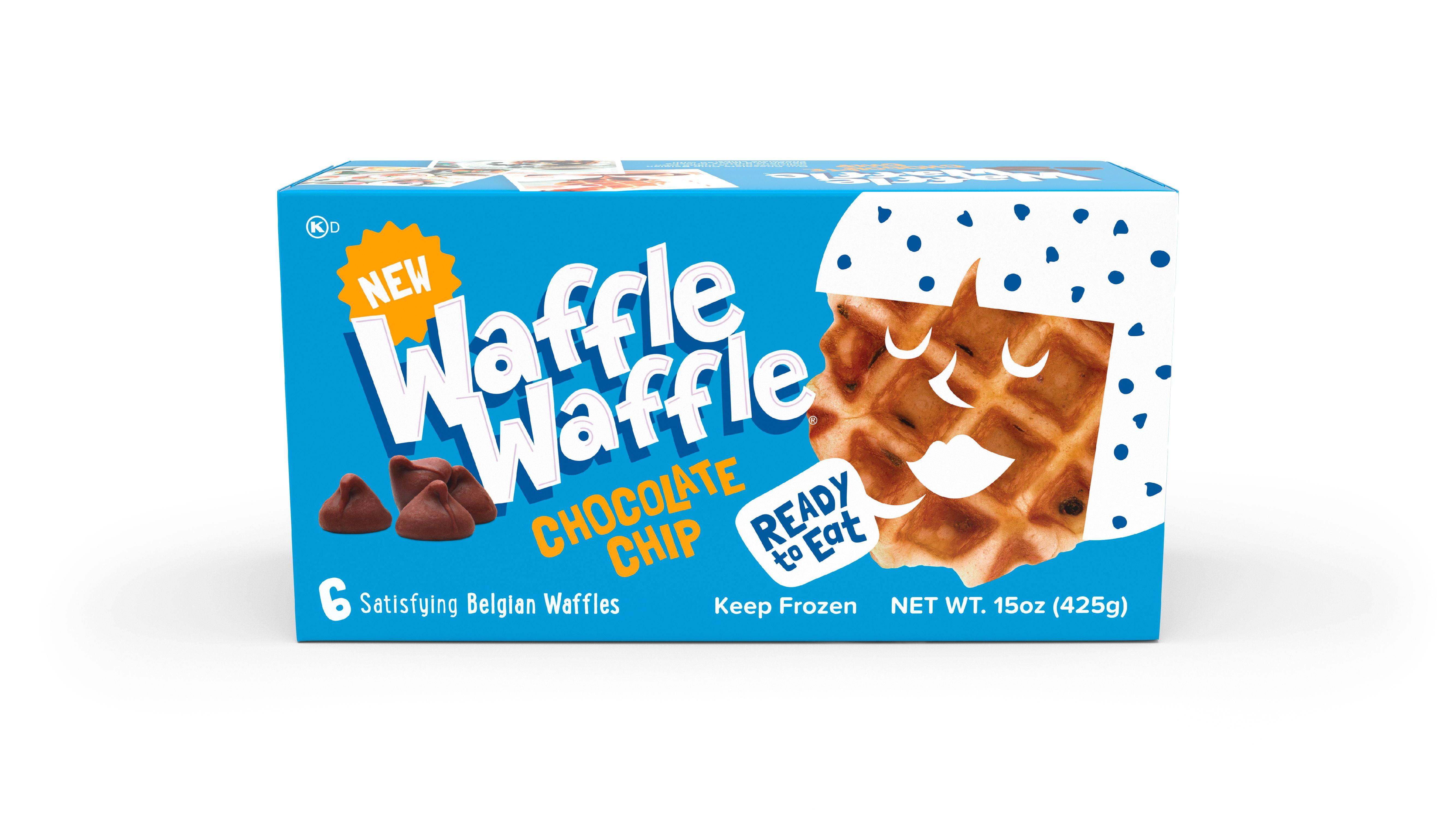 WaffleWaffle Chocolate Chip Belgian Waffles, 15 oz Box, 6 Count