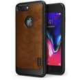 thumbnail image 1 of Ringke Flex S Case Compatible with iPhone 7s Plus, Coated Textured Leather Flexible TPU Cover - Brown, 1 of 9