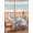 Gray Blue, variant on Outdoor Tablecloth with Umbrella Hole and Zipper, Blue Pumpkin Fall Rectangle Table Cloth 60x102 Inch Waterproof Tablecloth, Thanksgiving Eucalyptus Leaves Weeping Picnic Table Cover for Patio