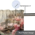 thumbnail image 5 of Peacock Curtains Valances for Home Decor Elegant Animal Flower Plant Retro Asian Art Privacy Window Valances for Living Room Kitchen 54 by 18 in, 1 Panel, 5 of 6