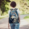 thumbnail image 6 of Lightweight Backpack Wolf School Bag Travel Laptop Daypack for Men Women Casual Rucksack, 6 of 6
