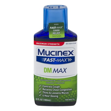 Mucinex DM Fast Max Cough Suppressant & Expectorant Liquid - Original - 6 fl oz