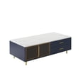 thumbnail image 6 of M optimized Modern Coffee Table with 2 Glass Doors & 4 Drawers, Rectangular Coffee Table with Metal Legs And Multi-Color Lighting, Center Tables for Living Room Bedroom Office, 6 of 9