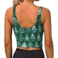 thumbnail image 4 of Uemuo Christmas Trees Pattern Women's Sports Bra - High Impact Support, Breathable, and Comfortable Athletic Bra for Running, Yoga, and Workouts, 4 of 9