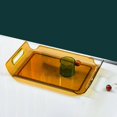 thumbnail image 5 of Multipurpose Vanity Tray Display Serving Tray Makeup Organizer with Handle Decorative Tray for Living Room Bathroom Desktop Bedroom Decor Amber, 5 of 7