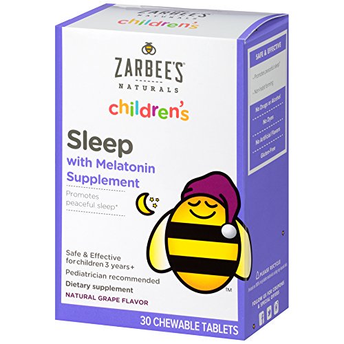 Zarbee's Children's Sleep Melatonin Supplement Grape Flavor 30 Chewable