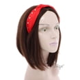 thumbnail image 3 of Motique Accessories Satin Turban Knot Headband with Silver Gems - Red, 3 of 3