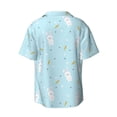 thumbnail image 2 of Xecao offers the Cute Bunny for Men's Casual Short-sleeved Shirt, a button-up collared shirt with a pocket, perfect for beach vacations and yacht travel in the 3X-Large size., 2 of 7
