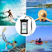 2 Pack Waterproof Floating Phone Pouch Cellphone Dry Bag Underwater Case, For , Samsung, Google, LG And More, Black