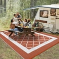 thumbnail image 3 of Ataujin Outdoor Rug, Modern Diamond Geometric Area Rugs for Indoor and Outdoor Patios and Porches, Waterproof, Washable, Non-Shedding, Easy-to-Clean Outside Carpet, 3 of 11