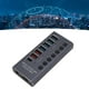 thumbnail image 1 of HUB USB 3.0, Divisor USB de 7 Puertos, 4 Puertos de Transferencia de DataS de Alta Velocidad, 3 Puertos de Carga Rápida Con Adaptador de Corriente E, 1 of 7