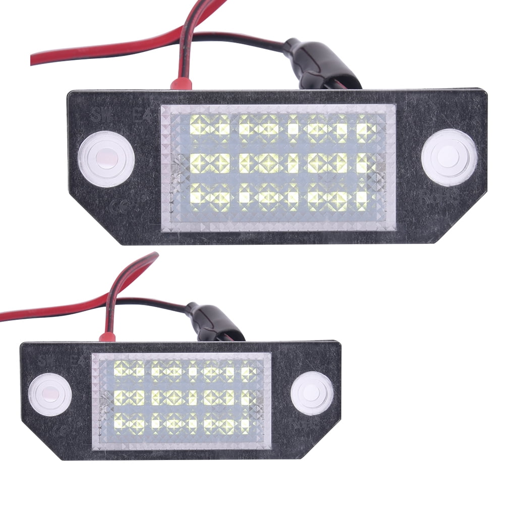 2 Pcs Dc12V Car Led License Number 