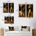 thumbnail image 4 of Designart "Golden Goddess of Futuristic Sensuality IV" Fashion Woman Framed Wall Art Set Of 2 - Glam Gold Gallery Wall Frame Set For Home Decor, 4 of 6
