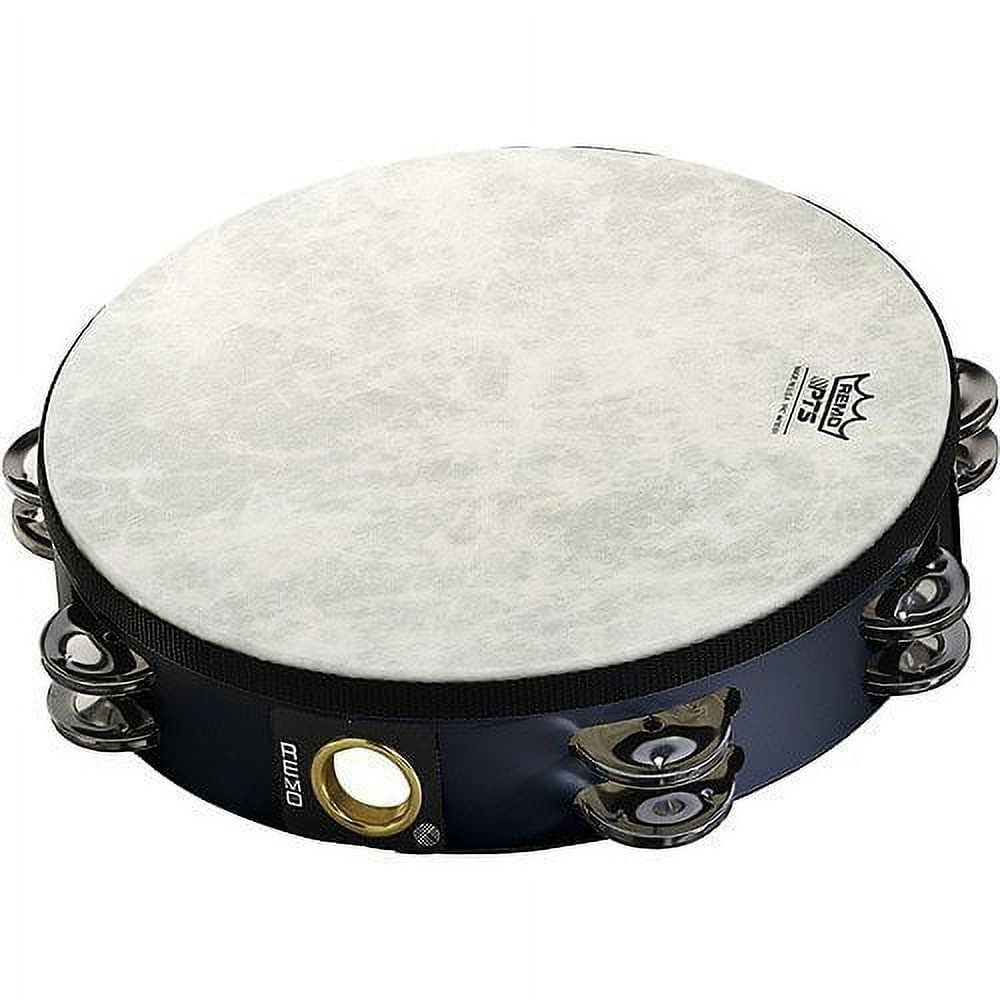 REMO 10" Tambourine Fiberskyn Double White
