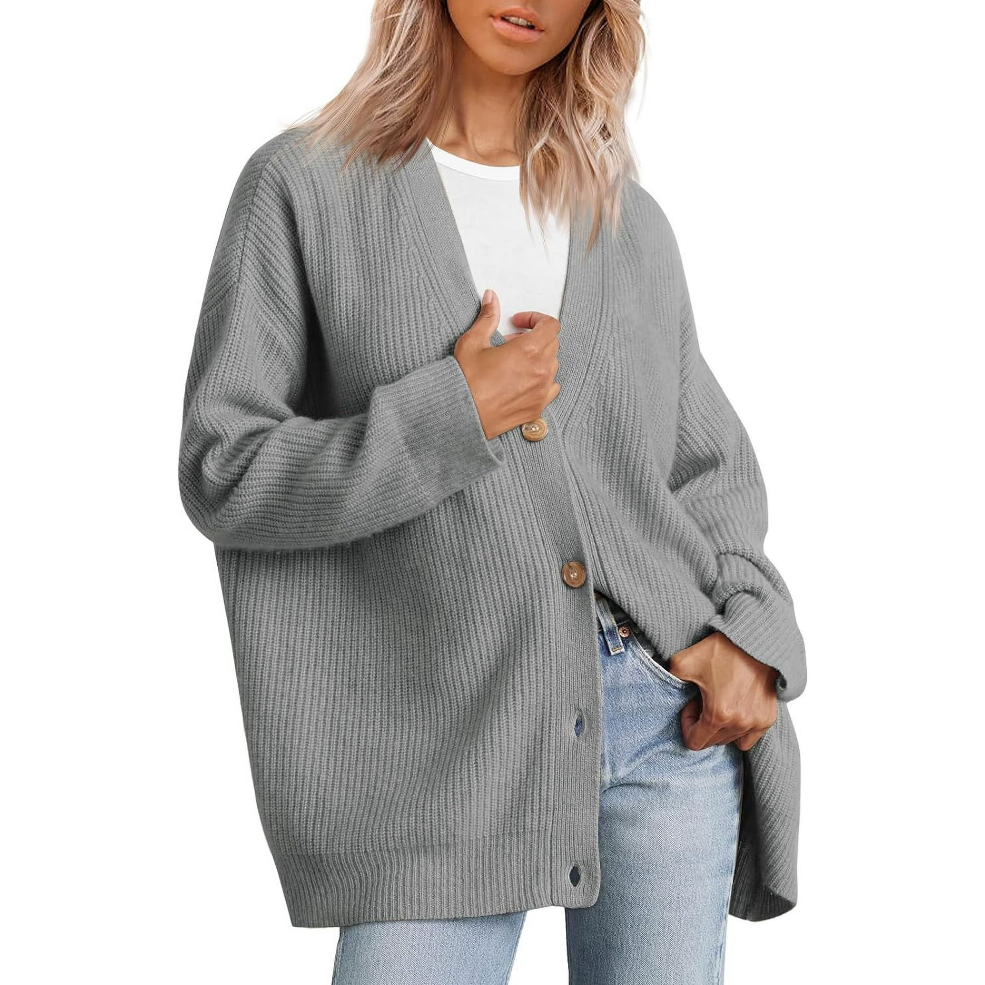 ORUYROP Women's Cardigan 2023 Open Front Oversized Button