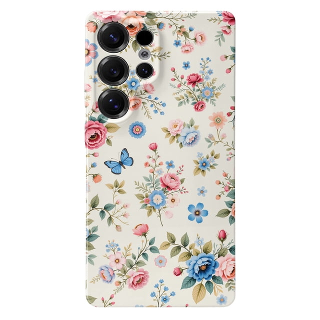 SKLYDDI Funda para Galaxy S25 Ultra Diseño Floral Elegante
