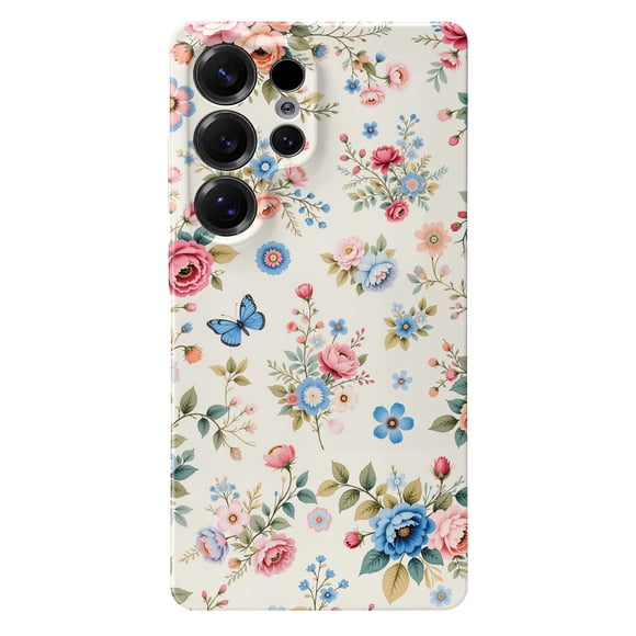 SKLYDDI Funda para Galaxy S25 Ultra Diseño Floral Elegante