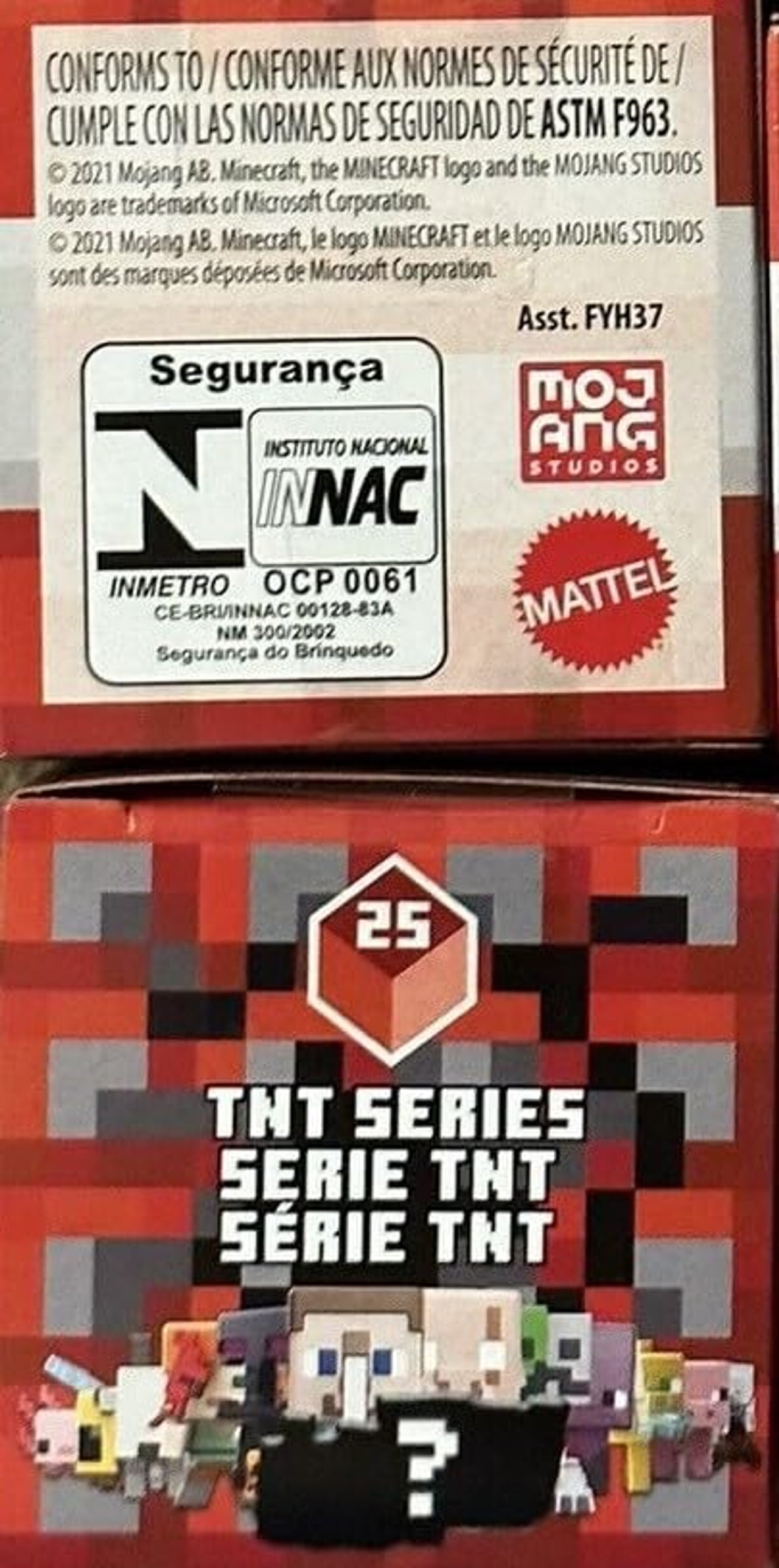 Set of 3 |Minecraft TNT Series 25 Mystery Pack (3 RANDOM Figures) No Duplicates