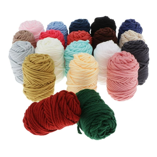 Tnarru Crochet Threads - Pack Of 20 Assorted Rainbow Color Cotton Yarns- Crochet Yarn For Embroidery Craft, Quilting, Handmade Crafts Multicolor 4mm
