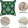 thumbnail image 3 of Christmas Pillow Covers 18x18 Inch 2 Pcs Sage Green Cream Christmas Trees Decor Throw Pillows Winter Xmas Holiday Outdoor Farmhouse Decoration Pillowcase Linen Cushion Cover for Couch Sofa Bed, 3 of 5