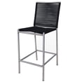 thumbnail image 3 of Home Square Bar Stool with Bungee Cord Seat in Black and Silver - Set of 2, 3 of 7