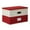 Red, variant on CSCHome Storage Bins Drawer Organizer with Fine Lid Closet Storage Cotton Linen File Box Office Organizer for Office Dormitory