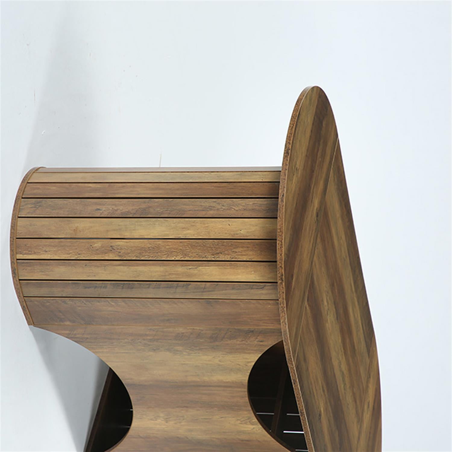 Demi Bonn 63" Dining Table, Farmhouse Kitchen Table for 4, Oval Dinner Table for Dining Room, Home Office, Living Room Furniture, Brown