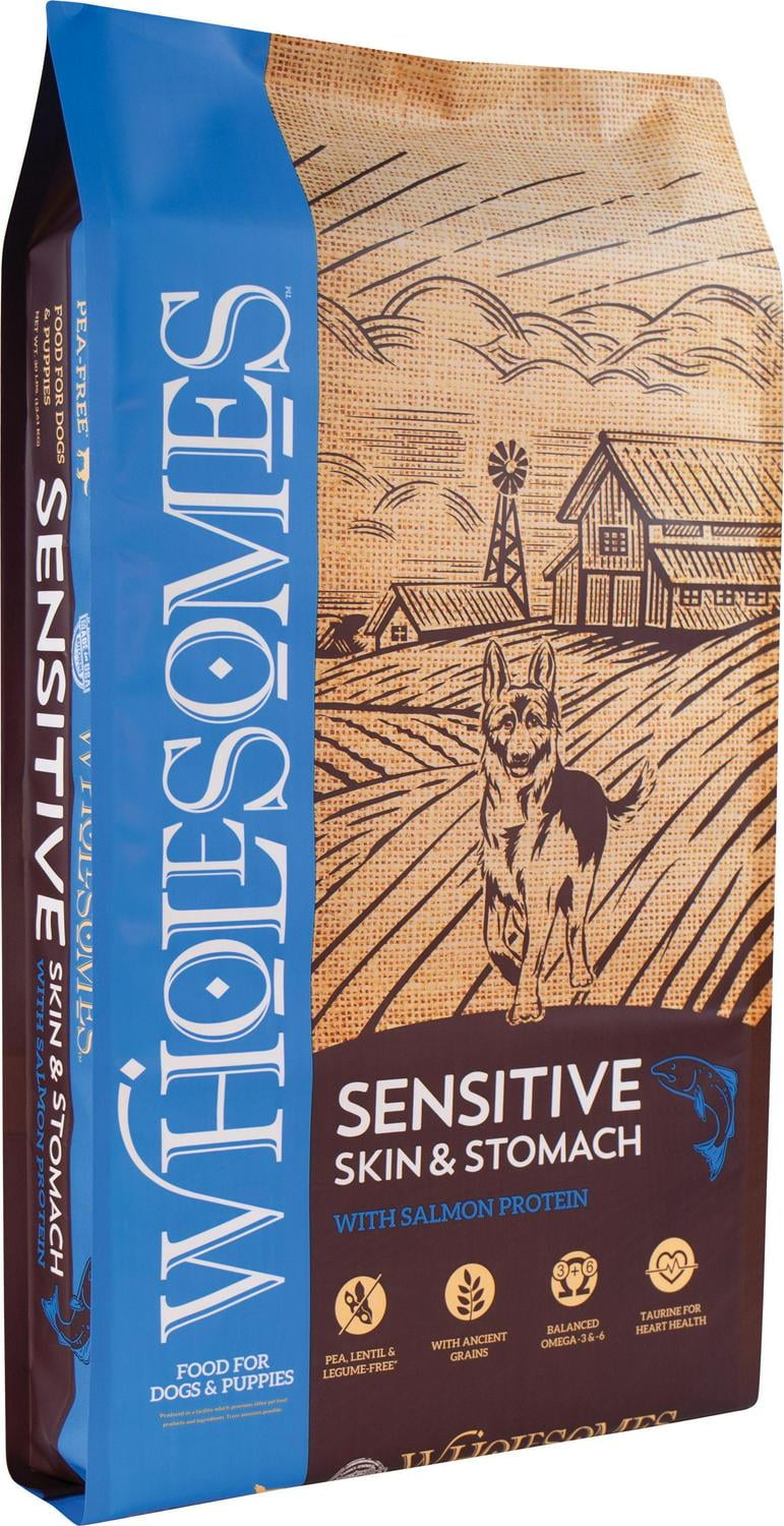 Wholesomes All Life Stages Sensitive Skin and Stomach Salmon Recipe Dry