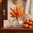 thumbnail image 4 of Racsoh Clear Glass Pumpkin Vase, Transparent Hydroponic Flower Vessel, Thanksgiving Table Centerpiece, for Dried Fresh Flowers Home Decor (Clear), 4 of 6