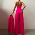 thumbnail image 4 of Women's V Neck Sleeveless Jumpsuit - Backless Wide Leg Romper for Summer Party/Vacation (S-XXL), 4 of 6