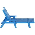 thumbnail image 3 of Afuera Living Outdoor HDPE Plastic Reclining Chaise Lounge in Pacific Blue, 3 of 6