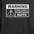 thumbnail image 3 of Instant Message - Warning Family Contains Nuts - Women's Lightweight Terry Long Sleeve Shirt, 3 of 6