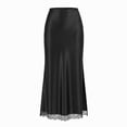 thumbnail image 4 of MuXiKeJi Clothes Women's Satin Maxi Skirts 2026 Spring High Waisted Flowy Long Silk A Line Elegant Business Casual Formal Slip Skirt, 4 of 5