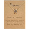 thumbnail image 3 of Twelve Constellation Necklace Black Dripping Oil Constellation Card Clavicle Chain, 3 of 9