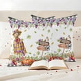 thumbnail image 3 of Fall Pumpkins Outdoor Waterproof Pillow Covers, Thanksgiving Wildflowers Grape Leaves Farmhouse Decorative Square Throw Pillowcase Sofa Cushion Sham for Patio/Couch/Chair, 24"x24" 2 Pack, 3 of 8