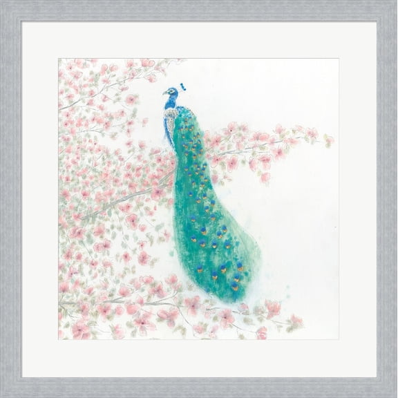 Spring Peacock II by James Wiens, Framed Wall Art, 19.5W x 19.5H