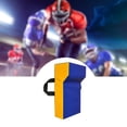thumbnail image 1 of Escudo de tackle de fútbol con cuña, almohadilla de bloqueo deportivo, regalo, almohadilla de bloqueo de fútbol, escudo con cuña para deportes de Adultos Azul Amarillo, 1 of 10