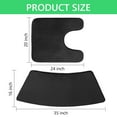 thumbnail image 2 of Tripumer 2 Pcs Curved Bath Rug Bath Mat Bathroom Rugs Toilet Mats for Corner Bath Tub Quadrant Shower Stall Black, 2 of 7