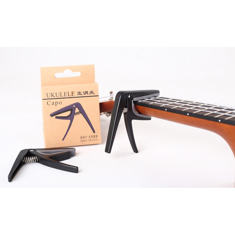 SILVER Professional Ukulele Capo Mini Size 4 String Guitar Capo, 