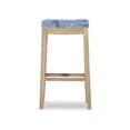 thumbnail image 2 of Linon Claridge 32" Backless Wood Bar Stool, Rustic Brown/Coastal, Includes 1 Stool, 2 of 5