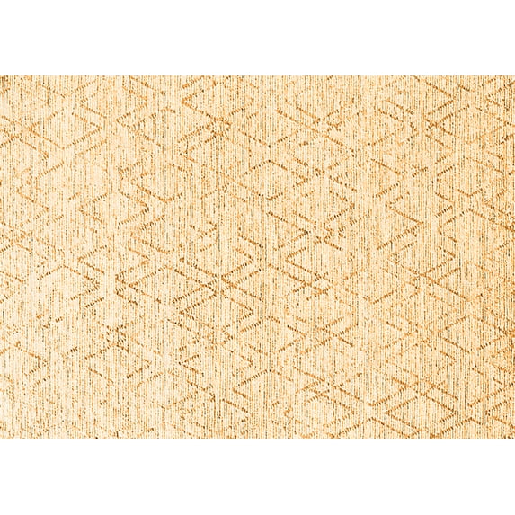 Ahgly Company Indoor Rectangle Solid Orange Modern Area Rugs, 7' x 10'