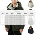 thumbnail image 3 of Donemore Men's Thickened Hooded Puffer Coat with Zipper Pockets Outdoor Casual Jacket, 3 of 8