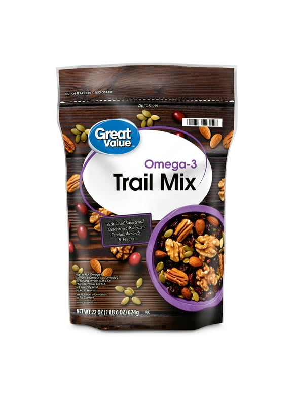 Great Value Omega3 Trail Mix, 22 Oz