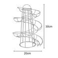 thumbnail image 2 of Yucurem Spiral Egg Skelter Dispenser Rack Metal Storage Display Rack (Silver), 2 of 9