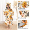 thumbnail image 3 of FORMRS Wearable Blanket Hoodie with Sleeves for Kids Cozy Flannel Sweatshirt, Watercolor Sunflowers and Leaves, 3 of 7